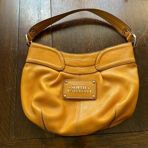 Sophia Caperelli pebble soft, mustard yellow, leather shoulder bag